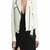 Women’s white  lambskin leather jacket- multiple zipper detail  biker stylish look