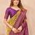 Mustard wine soft silk blend banarasi jacuard work designer party wear saree with unstitched blouse piece