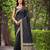 black saree with heavy jacquard work saree with blouse piece