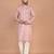Men's printed cotton kurta with regular thread work