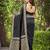 black saree with heavy jacquard work saree with blouse piece