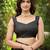 black saree with heavy jacquard work saree with blouse piece