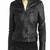 women's black lambskin leather biker jacket classic moto zip style genuine distinctive