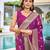 magenta saree with heavy jacquard work saree with blouse piece
