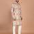 Men's abstract printed regular fit cotton kurta