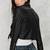 women's teal lambskin leather jacket luxe fur collar trim premium