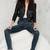 women's teal lambskin leather jacket luxe fur collar trim premium