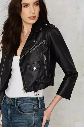 women's teal lambskin leather jacket luxe fur collar trim premium