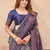 Turquoise blue soft silk blend banarasi jacuard work designer party wear saree with unstitched blouse piece