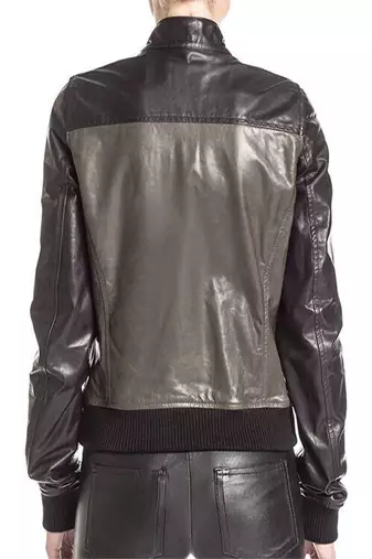 women's charcoal gray lambskin leather biker jacket classic moto zip