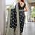 black saree with heavy jacquard work saree with blouse piece