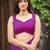 dark purple saree with heavy jacquard work saree with blouse piece