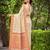 creamy beige saree with heavy jacquard work saree with blouse piece
