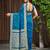 peacock blue saree with heavy jacquard work saree with blouse piece