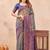 Turquoise blue soft silk blend banarasi jacuard work designer party wear saree with unstitched blouse piece