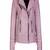 Women’s pink  lambskin leather jacket- multiple zipper  biker stylish look