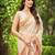 creamy beige saree with heavy jacquard work saree with blouse piece
