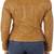 Women’s brown   lambskin leather jacket- multiple zipper  biker stylish look