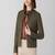 Women's olive green lambskin leather jacket-  zipper detail  biker stylish look
