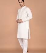 Men's solid cotton straight kurta
