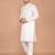 Men's solid cotton straight kurta