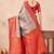 Turquoise red soft silk blend banarasi jacuard work designer party wear saree with unstitched blouse piece