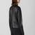 women's black lambskin leather biker jacket classic moto zip style genuine luxury