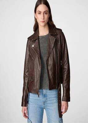 women's genuine lambskin leather biker jacket classic moto zip style modern genuine 1