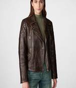 women's genuine lambskin leather biker jacket premium quilted design