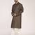 Men's solid cotton straight kurta