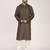 Men's solid cotton straight kurta