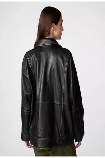 women's black lambskin leather biker jacket classic moto zip style genuine deluxe