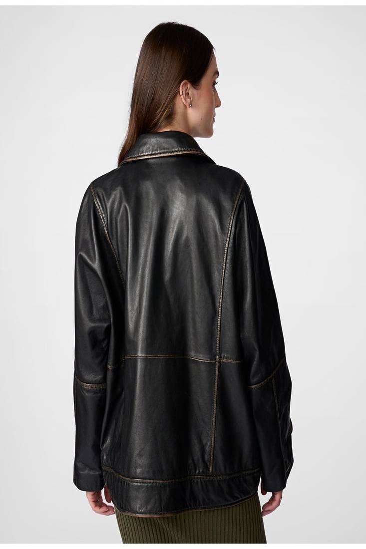 women's black lambskin leather biker jacket classic moto zip style genuine deluxe