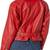 women's red lambskin leather biker jacket adjustable belted waist