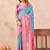 Sky pink soft silk blend banarasi jacuard work designer party wear saree with unstitched blouse piece
