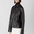 Women's black lambskin leather jacket- 2 envolope pocket & biker stylish look