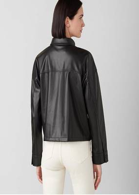 women's black lambskin leather biker jacket classic moto zip style genuine elite 3