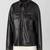 Women's black lambskin leather jacket- 2 envolope pocket & biker stylish look