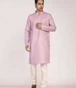 Men's solid cotton straight kurta