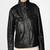 Women's black lambskin leather jacket- 2 envolope pocket & biker stylish look