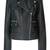 Women's black lambskin leather jacket- 2 envolope pocket & zipper detail biker stylish look