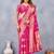 Pink soft silk blend banarasi jacuard work designer party wear saree with unstitched blouse piece