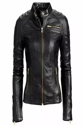 women's black lambskin leather biker jacket premium quilted design sophisticated