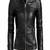 Women’s black lambskin leather jacket- zipper detail & quilted hand  biker stylish look