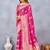 Pink soft silk blend banarasi jacuard work designer party wear saree with unstitched blouse piece