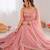 onion pink jatan silk coding sequin lehenga choli set