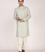 Men's solid cotton straight kurta