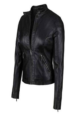 women's black lambskin leather biker jacket premium quilted design versatile 1