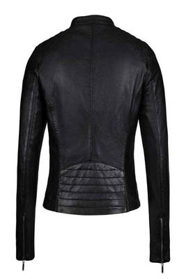 women's black lambskin leather biker jacket premium quilted design versatile 3