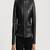 Women’s black lambskin leather jacket- zipper detail & quilted hand  biker stylish look